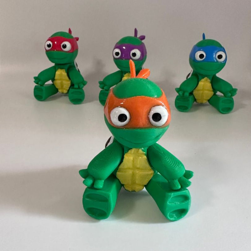 Orange Ninja Turtle 3D Printed Fidget Collectable