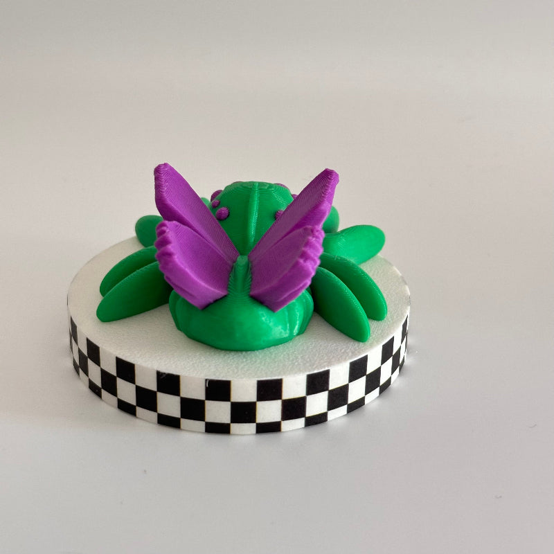 Violet Flit Jumper 3D Printed Fidget Spider Collectable