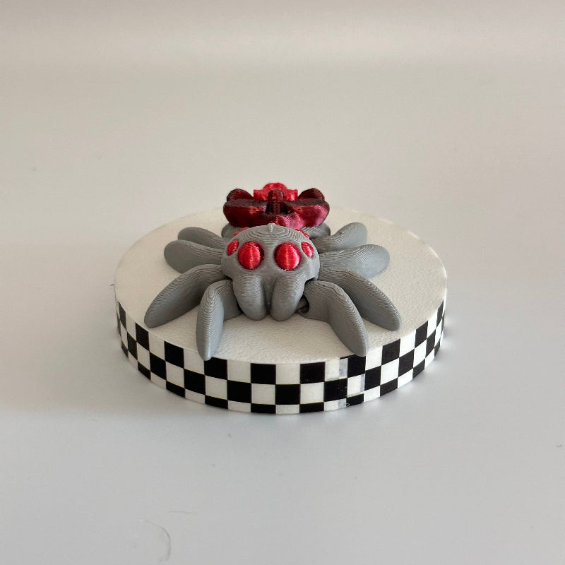Crimson Phantom Jumper 3D Printed Fidget Spider Collectable