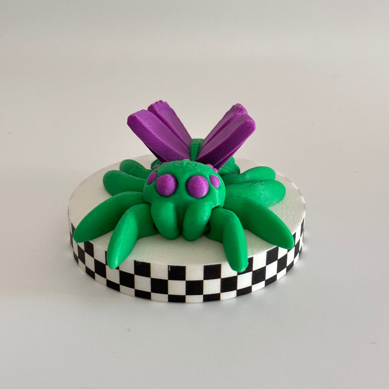 Violet Flit Jumper 3D Printed Fidget Spider Collectable