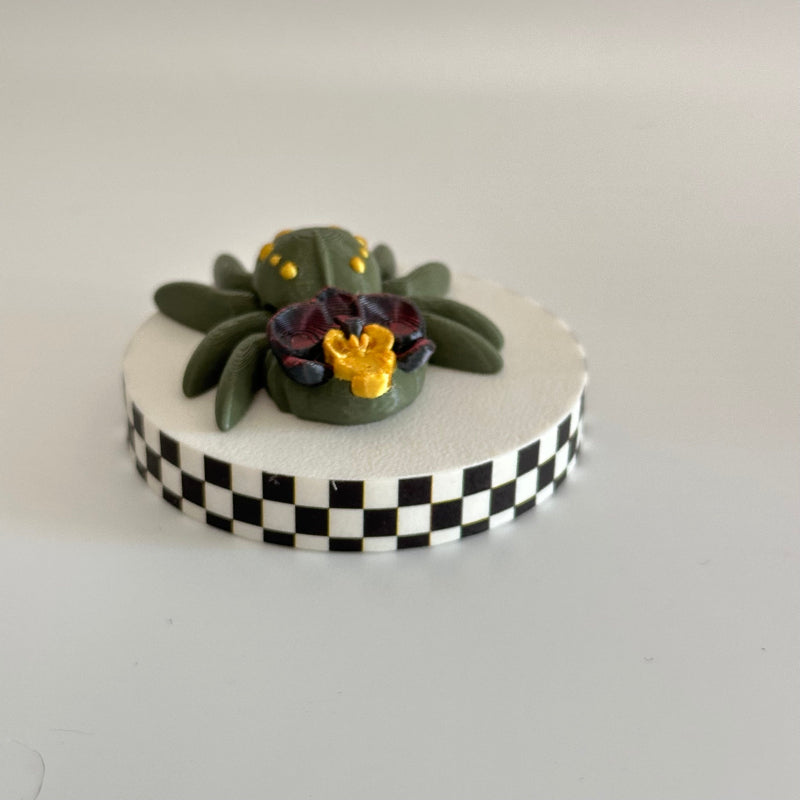Crimson Bloom Jumper 3D Printed Fidget Spider Collectable