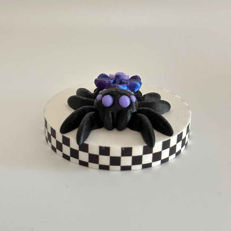 Midnight Orchid Pouncer 3D Printed Fidget Spider Collectable