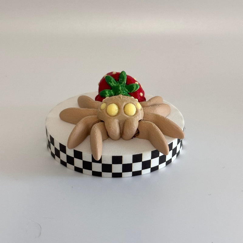 Crimson Berry Crawler 3D Printed Fidget Spider Collectable