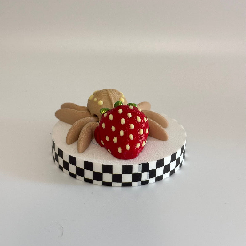 Crimson Berry Crawler 3D Printed Fidget Spider Collectable
