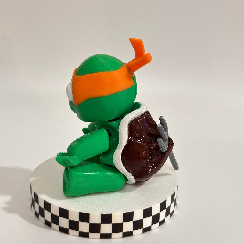Orange Ninja Turtle 3D Printed Fidget Collectable