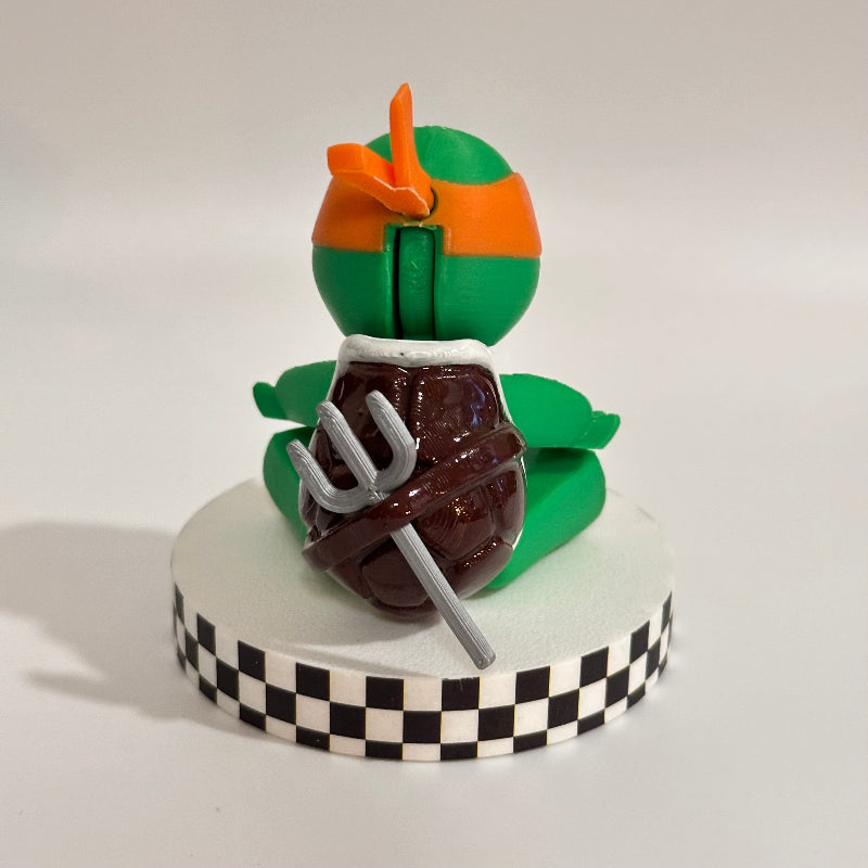 Orange Ninja Turtle 3D Printed Fidget Collectable
