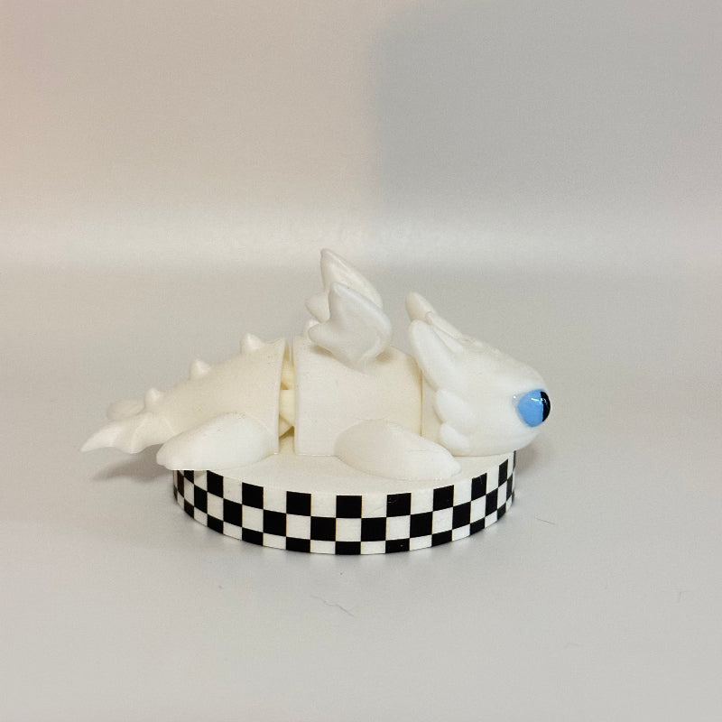 Small Light Fury 3D Printed Fidget Dragon Collectible