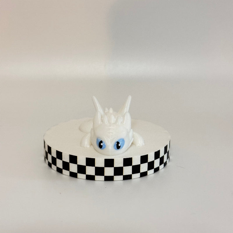 Mini Light Fury 3D Printed Fidget Dragon Collectible