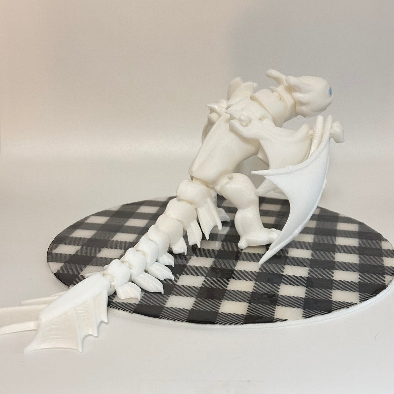 Large Light Fury 3D Printed Fidget Dragon Collectible