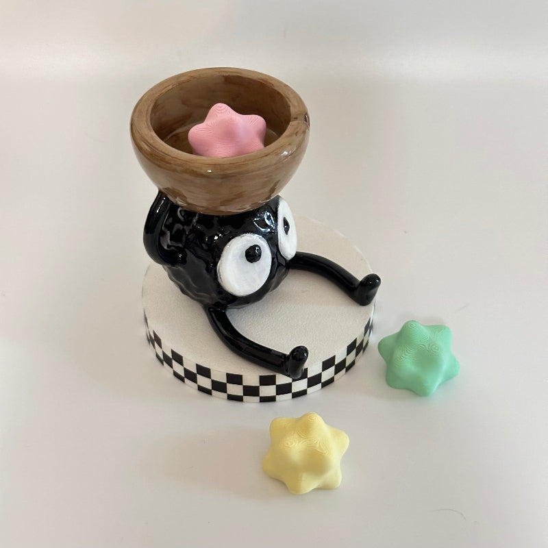Soot Sprite Candle Holder With Magnets 3D Printed Shelfie Collectable