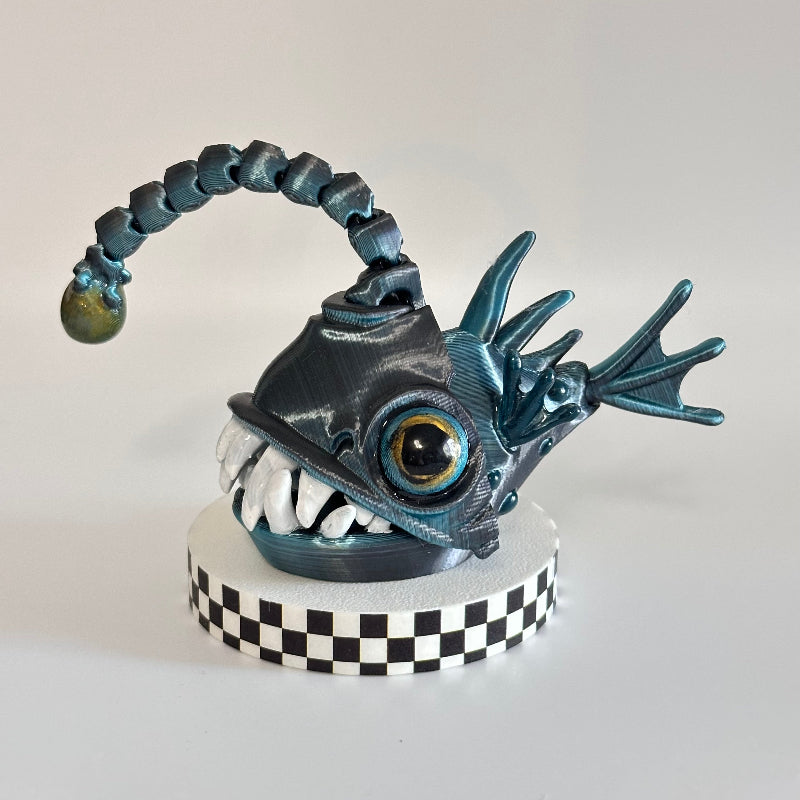 Glowy Gloom Angler Fish 3D Printed Fidget Collectable