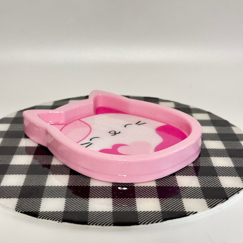 Pink Heart Cat Squishmallow Trinket Tray 3D Printed Organization
