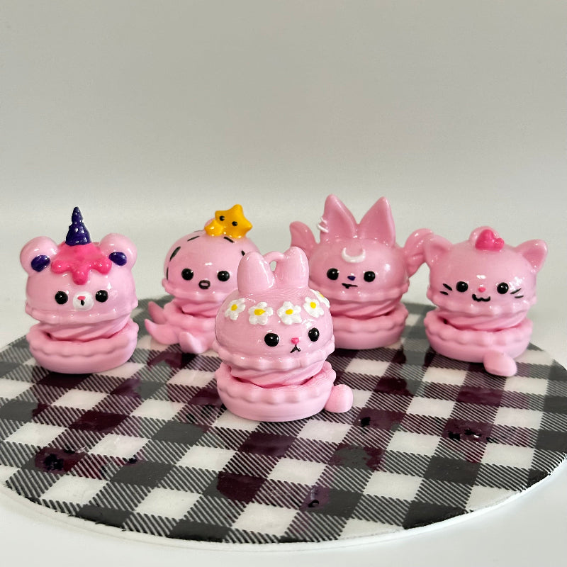 Pink Macaron Spinners 3D Printed Fidget Toy