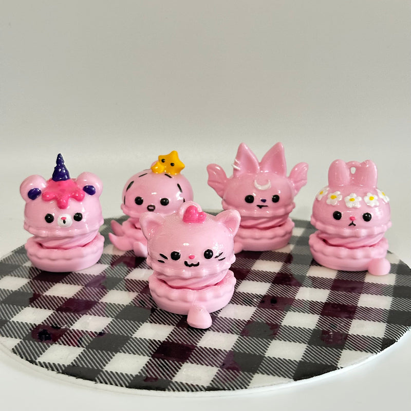 Pink Macaron Spinners 3D Printed Fidget Toy