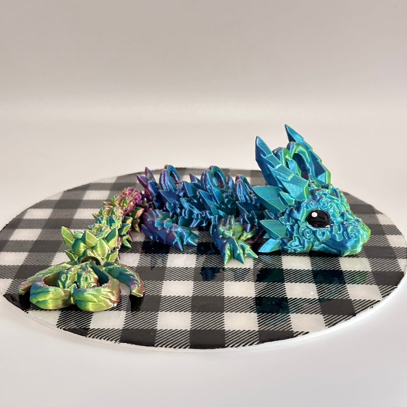 Crystara the Heart Dragon 3D Printed Fidget Collectible