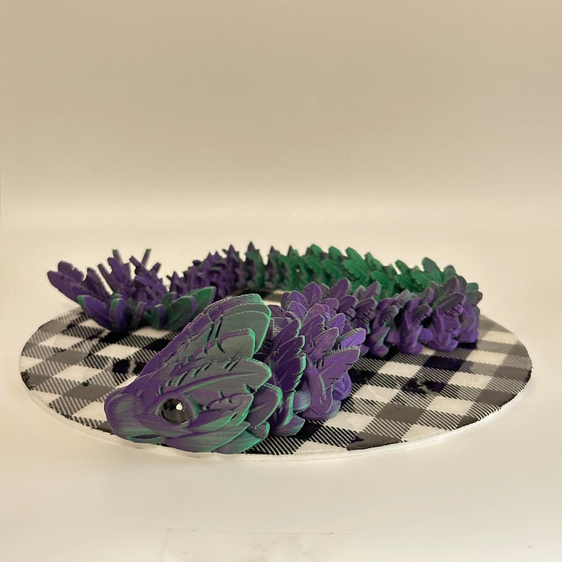 Plumevyr the Feathered Serpent Dragon 3D Printed Fidget Collectible