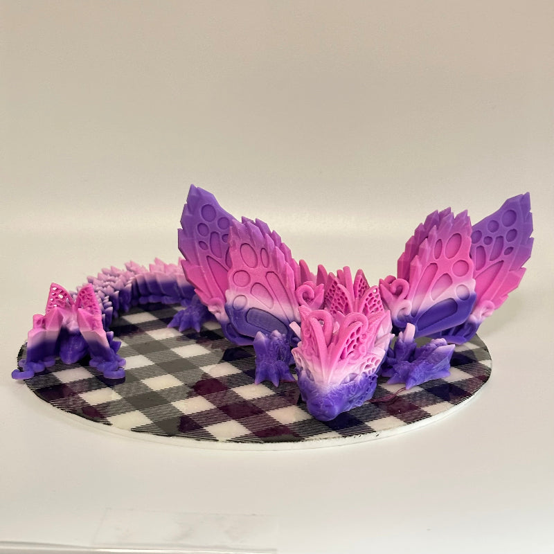 Rosavelle the Butterfly Dragon 3D Printed Fidget Collectible