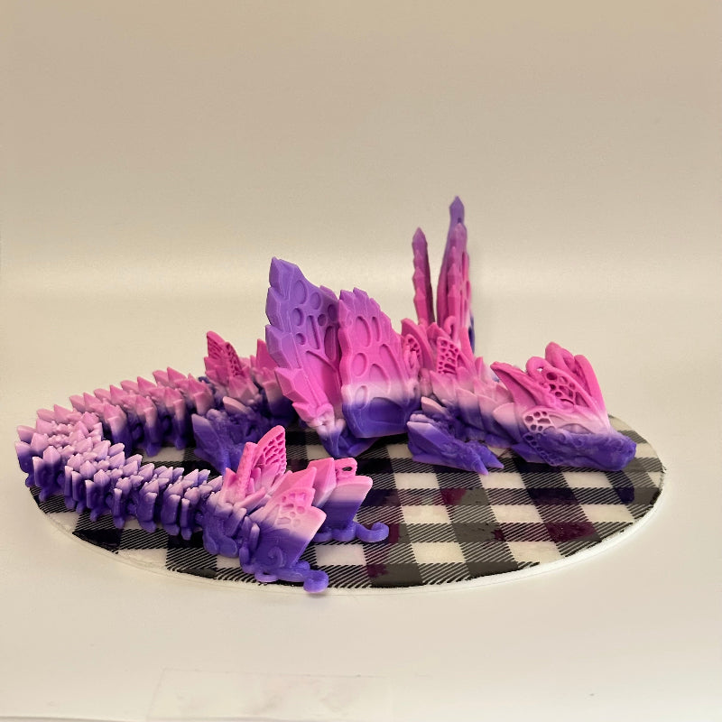 Rosavelle the Butterfly Dragon 3D Printed Fidget Collectible