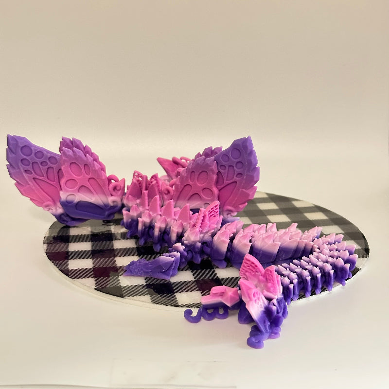 Rosavelle the Butterfly Dragon 3D Printed Fidget Collectible