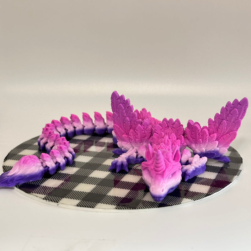 Lunastra the Alicorn Dragon 3D Printed Fidget Collectible