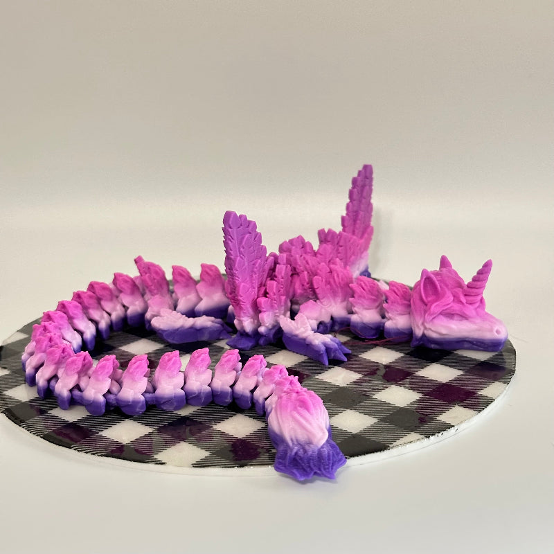 Lunastra the Alicorn Dragon 3D Printed Fidget Collectible