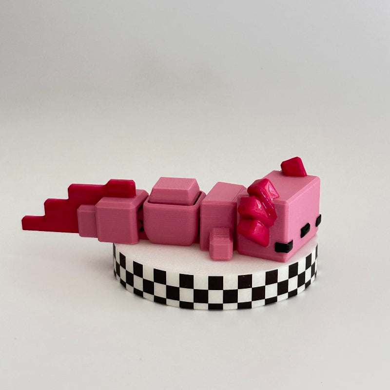 BlosomBloxie The Bloxolotl 3D Printed Fidget Clicker Collectable