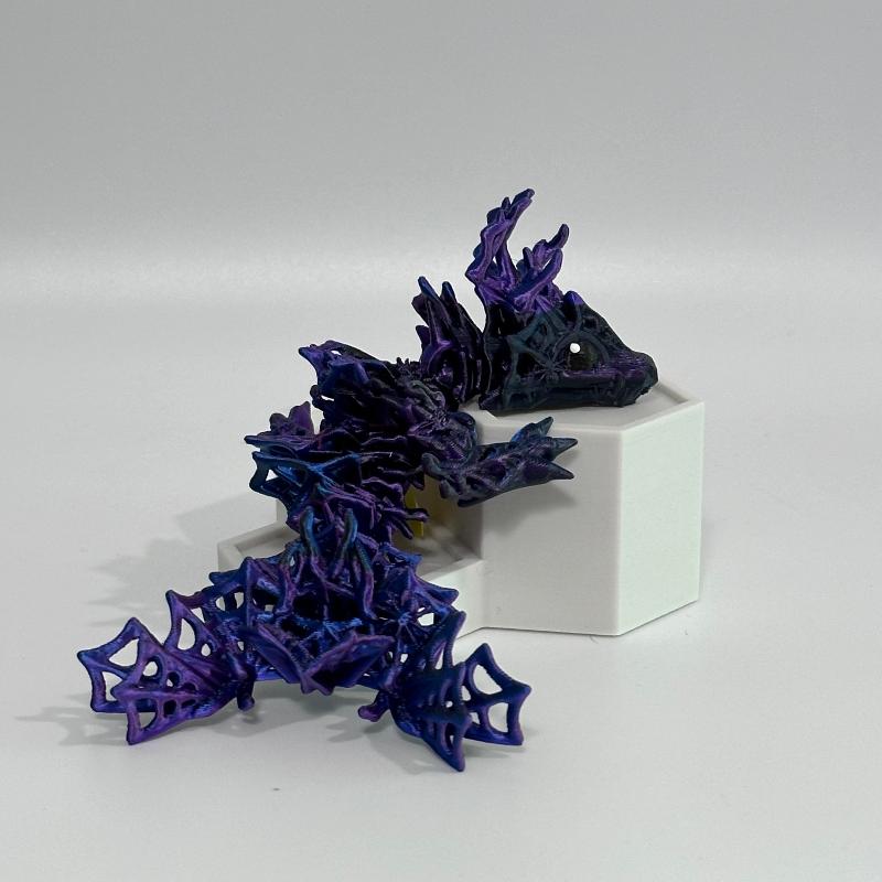 Noctyra the Spiderweb Dragon 3D Printed Fidget Collectible