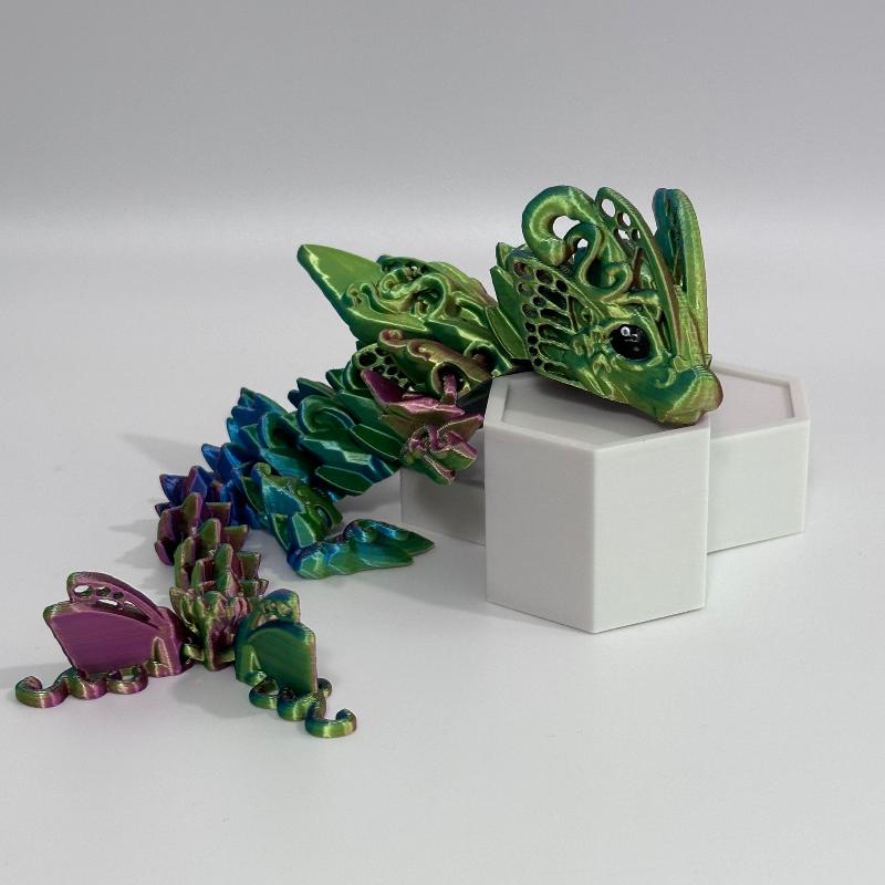 Lumora the Butterfly Dragon 3D Printed Fidget Collectible