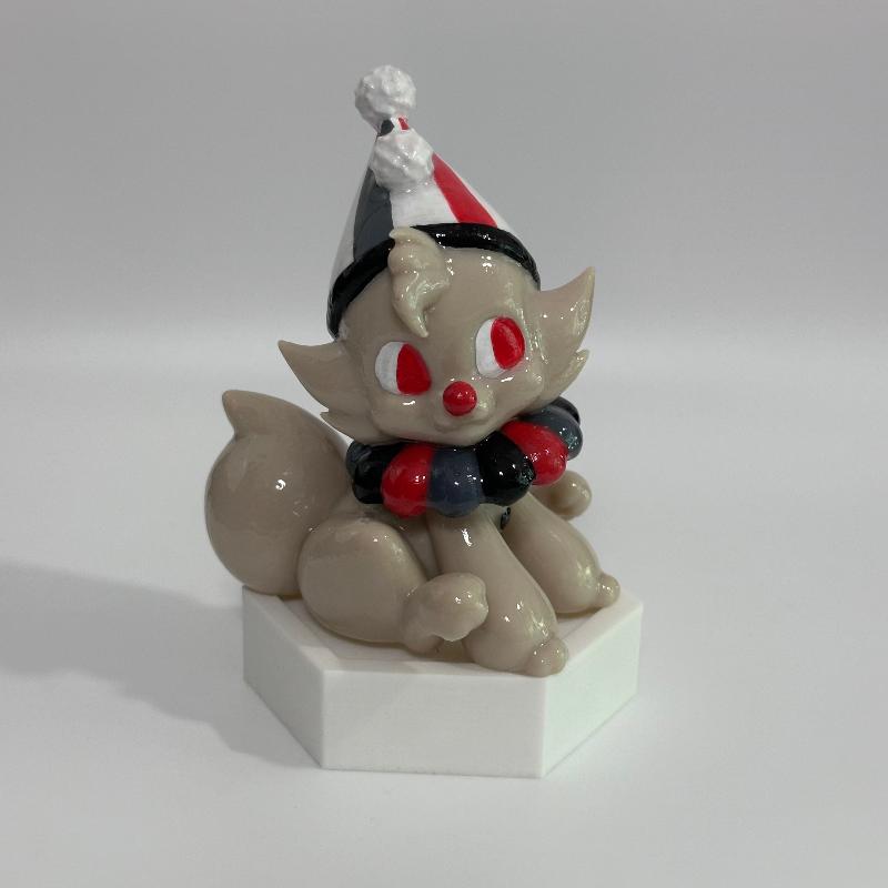 Giggles the Clown Dog 3D Printed Figurine Collectable
