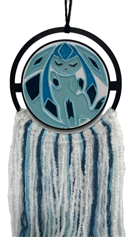 Teal Eevee Dream Catcher 3D Printed Hand-Painted Wall Hanging