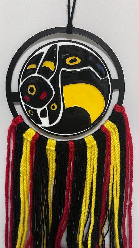 Black Eevee Dream Catcher 3D Printed Hand-Painted Wall Hanging