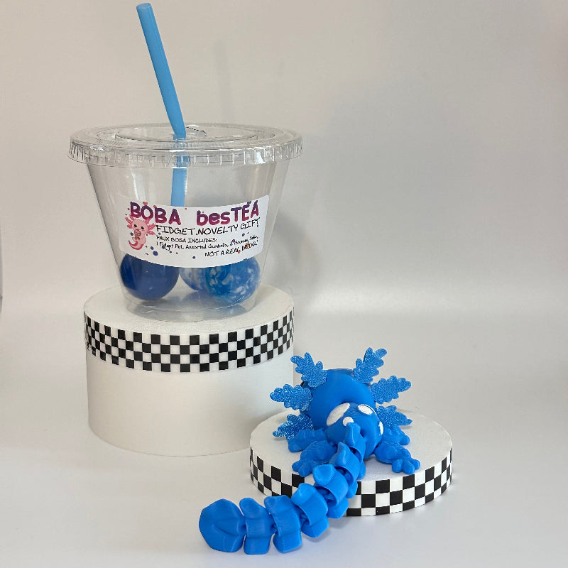 Blueberry Vanilla Breeze Novelty Boba Bestie 3D Printed Fidget Collectable