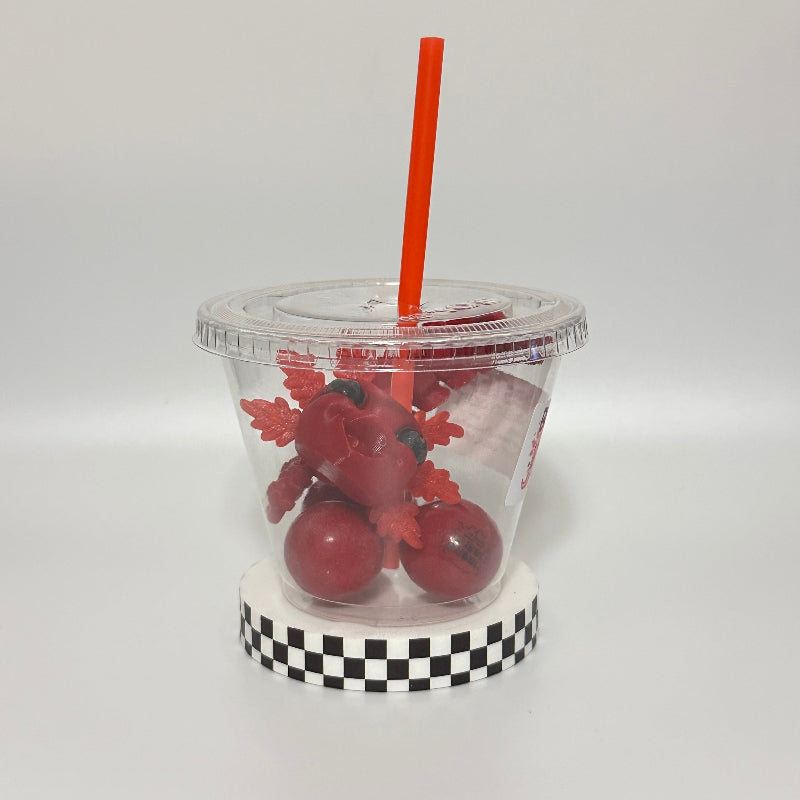 Crimson Cherry Sparkle Novelty Boba Bestie 3D Printed Fidget Collectable