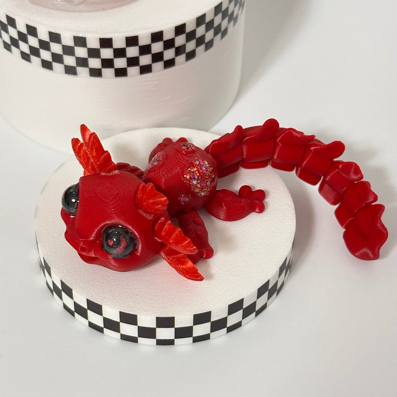 Crimson Cherry Sparkle Novelty Boba Bestie 3D Printed Fidget Collectable