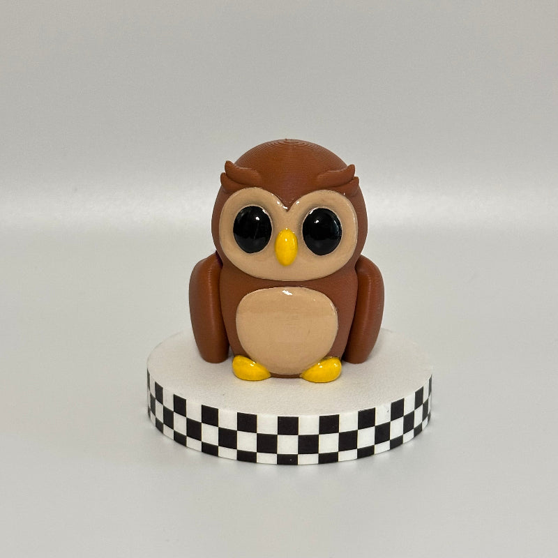 Tawny The Brown Owl 3D Printed Fidget Collectable