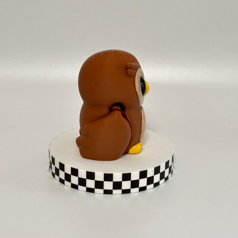 Tawny The Brown Owl 3D Printed Fidget Collectable