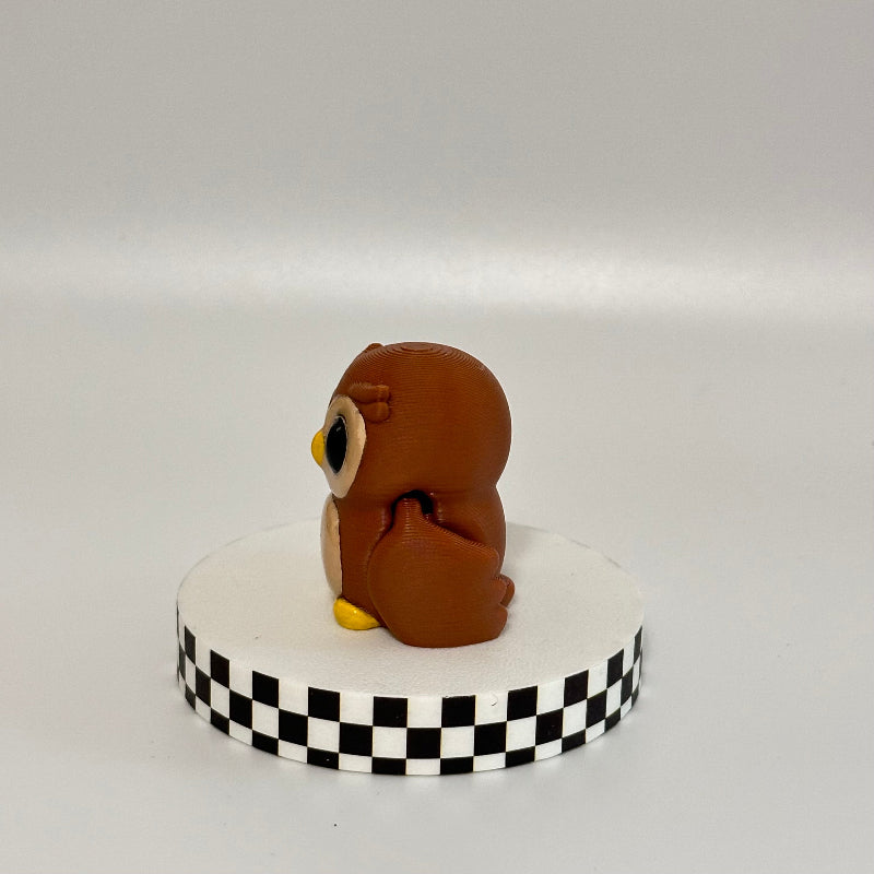 Tawny The Brown Owl 3D Printed Fidget Collectable