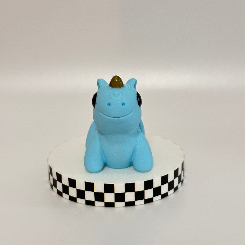 Cottonwave Magical Blue 3D Printed Fidget Unicorn Collectable