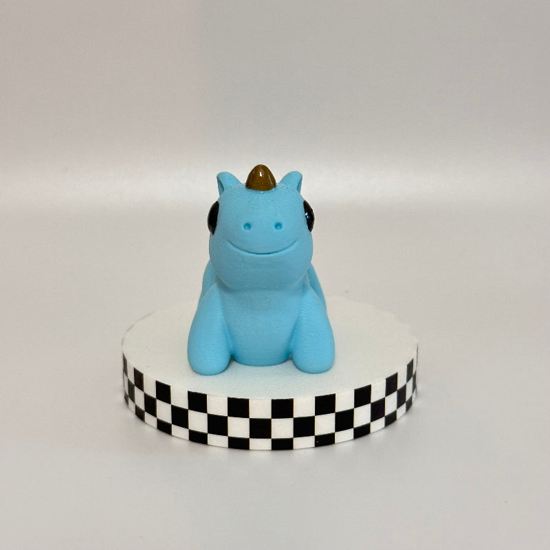 Ocean Glow Magical Blue 3D Printed Fidget Unicorn Collectable
