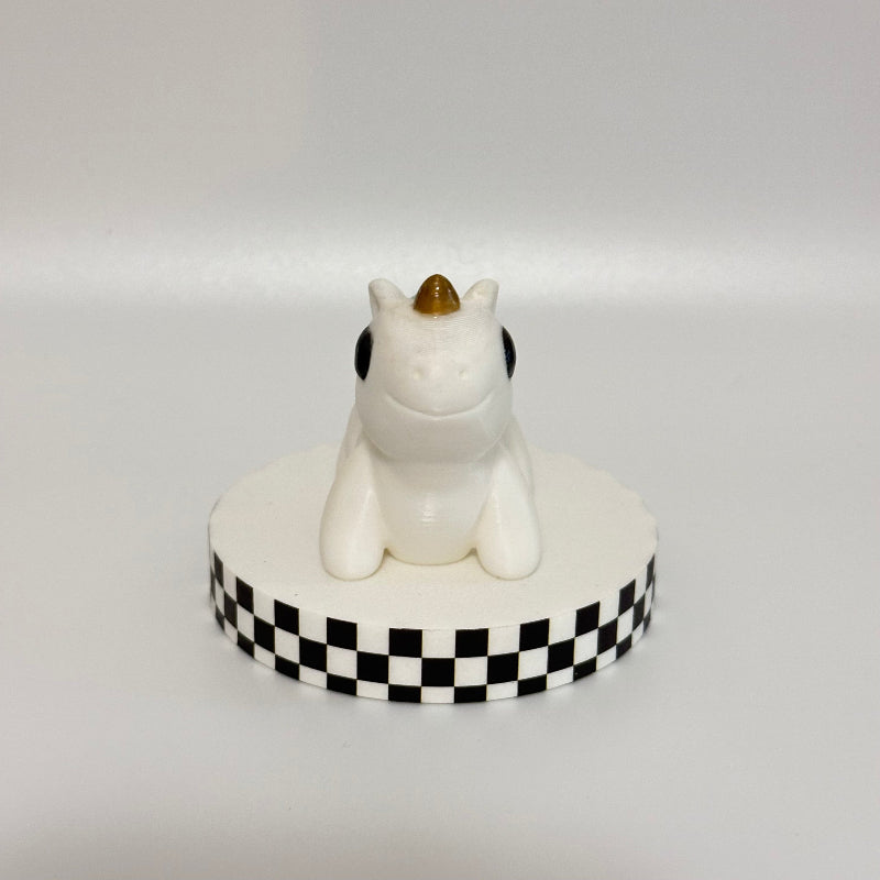 Minty Breeze Magical White 3D Printed Fidget Unicorn Collectable