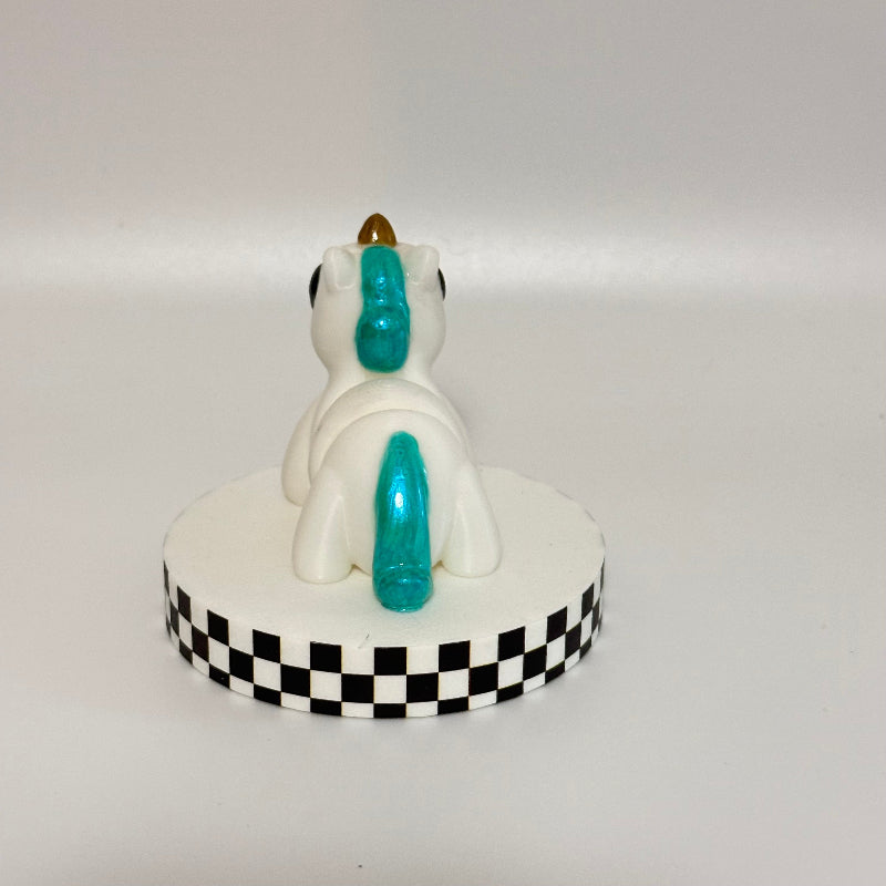 Minty Breeze Magical White 3D Printed Fidget Unicorn Collectable