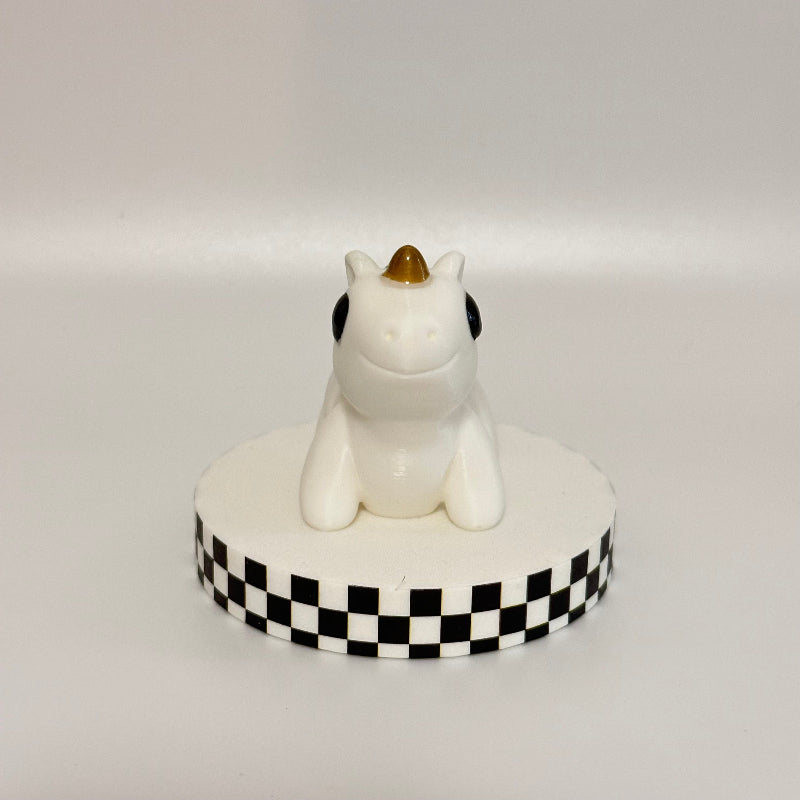 Cloverbeam Magical White 3D Printed Fidget Unicorn Collectable