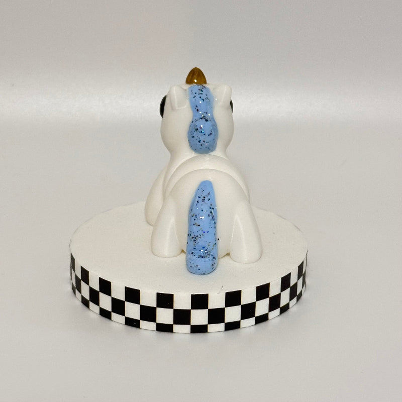 Skyglimmer Magical White 3D Printed Fidget Unicorn Collectable