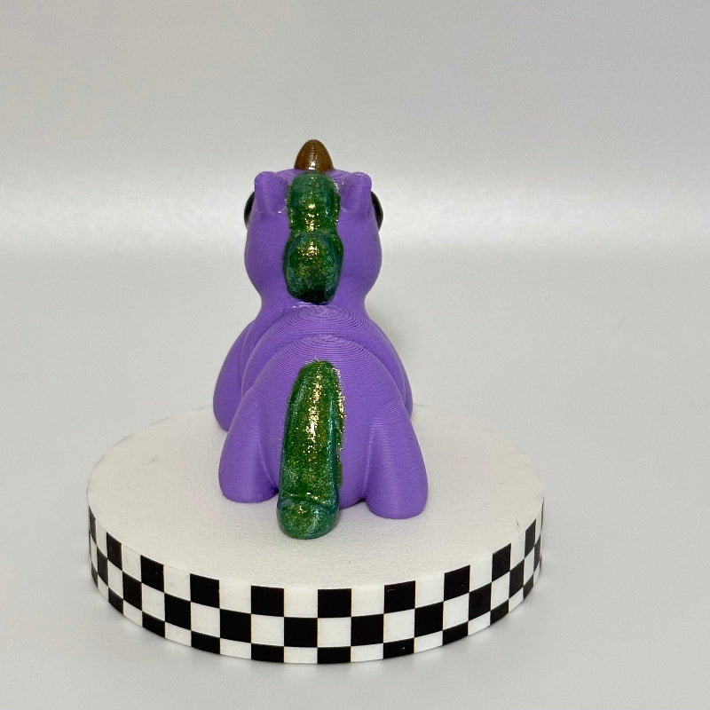 Emerald Whisper Magical Pink 3D Printed Fidget Unicorn Collectable