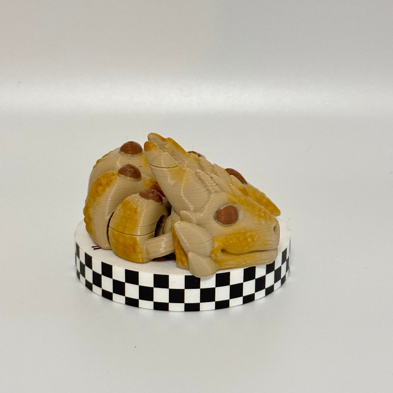 Buttery Puff Croissant Dragon 3D Printed Fidget Collectable