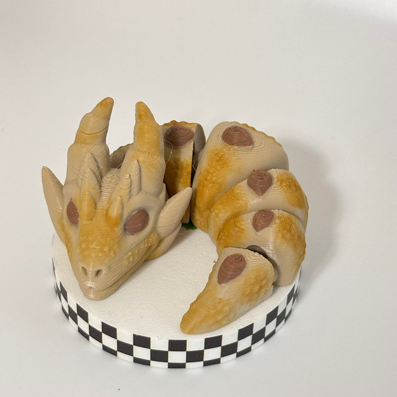Buttery Puff Croissant Dragon 3D Printed Fidget Collectable