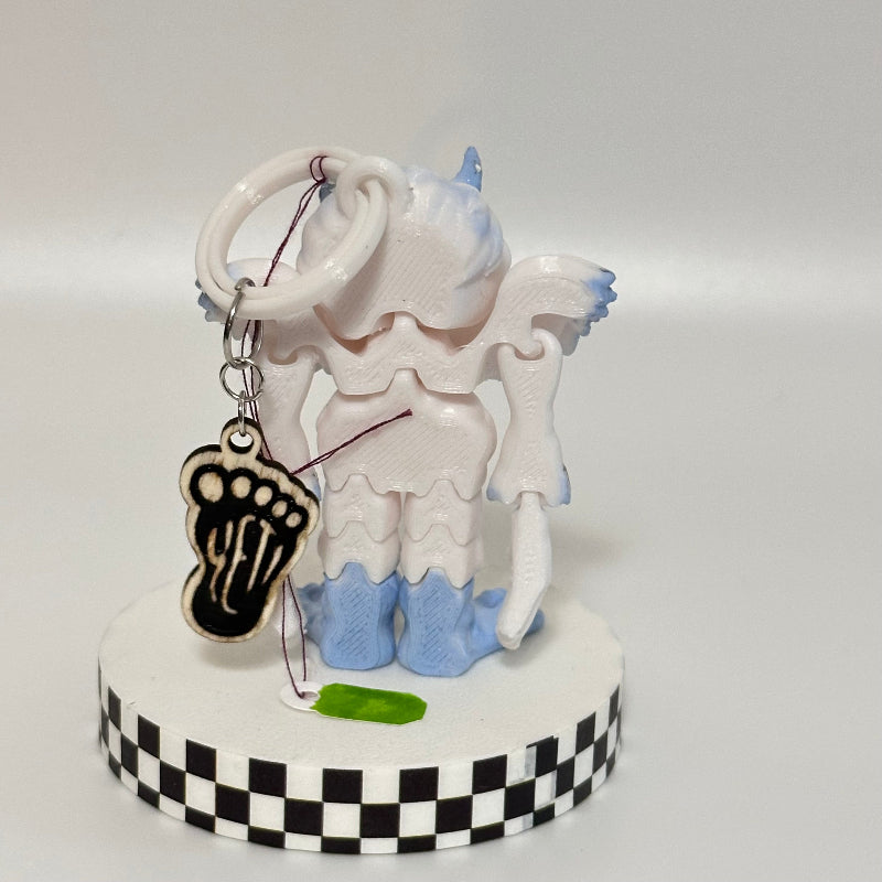 Frosty Toes: Cryptid Yeti Keychain Fidget Collectible