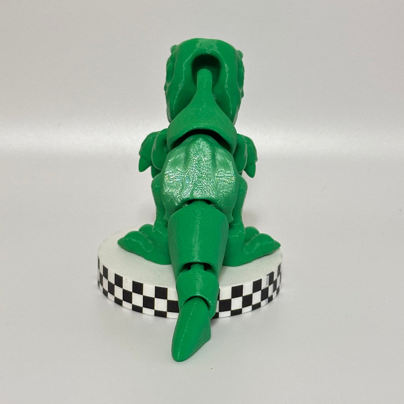 Roary Rex: Large Standing Green T-Rex Fidget Collectible