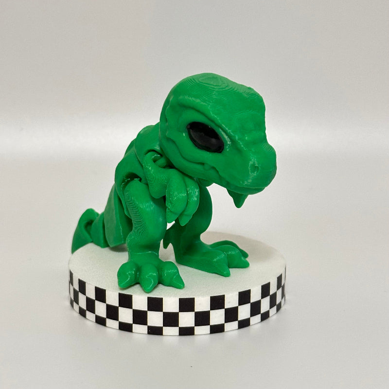 Leafy Chomp: Medium Standing Green T-Rex Fidget Collectible