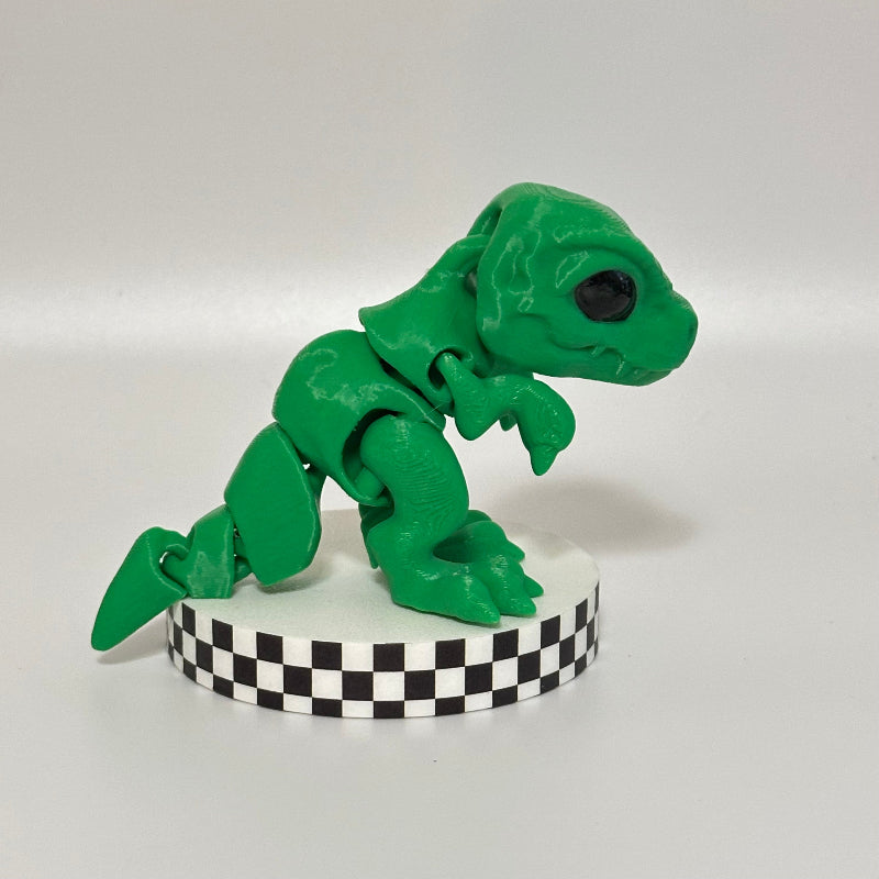 Leafy Chomp: Medium Standing Green T-Rex Fidget Collectible